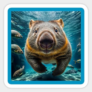 Aquatic Wombat Sticker